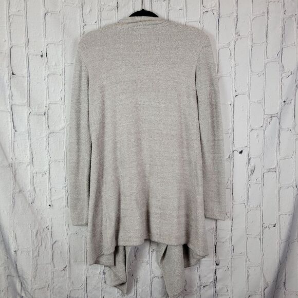 Barefoot Dreams Bamboo Chic Lite Calypso wrap gray open front cardigan sweater - Picture 4 of 9